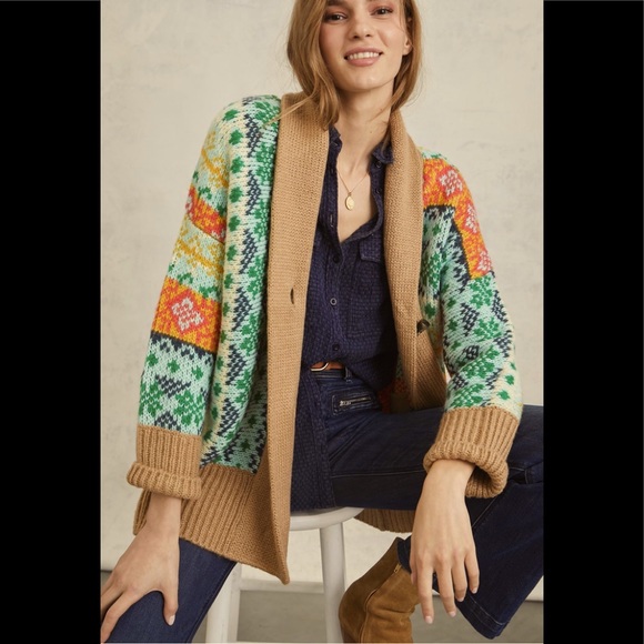 Anthropologie Sweaters - EUC Anthropologie Carlotta Shawl Cardigan - SIZE XS/SM